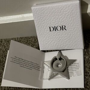 Dior Vip Gift Exclusive Novelty Silver Star Phone Ring with Gift Box NEW SEALED